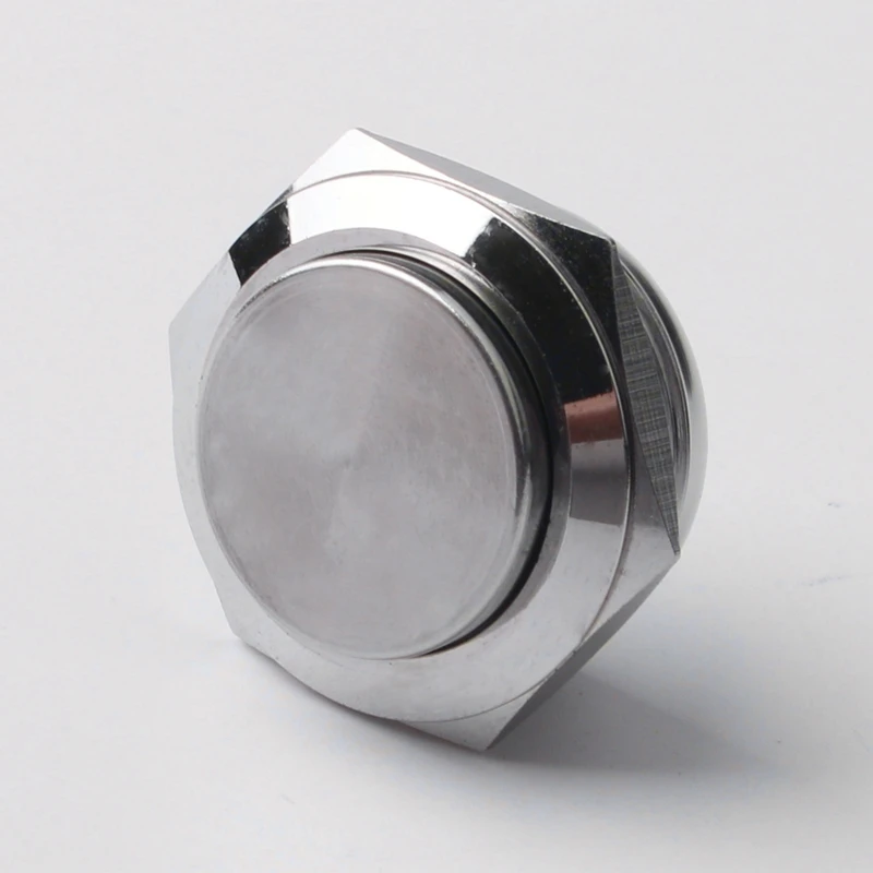22mm Push Button Switch Flat 1NO Momentary Reset  Waterproof 12 Volt  24V Power