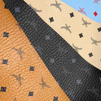 Classic Women's PVC Leather Bag Shoes Boots Fabric Old Flower Print Low-Foam Wear-Resistant Pure Synthetic Leather for Home Use