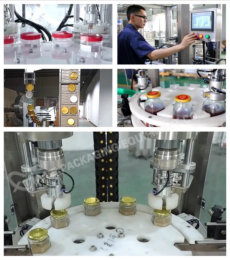 Automatic Bottle Screw Capping Machine Plastic Jars Cap Sealing and ...