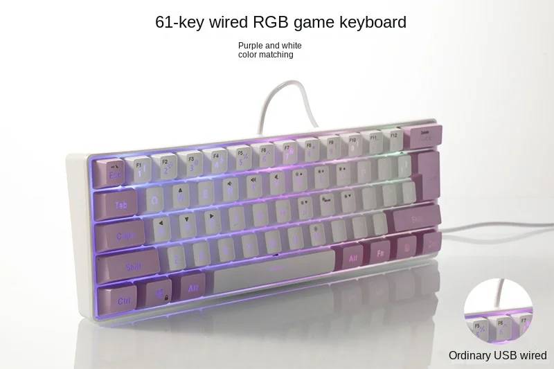 Rgb Keyboard Wired Keyboard With Multimedia Keys Teclado Gaming Gamer ...