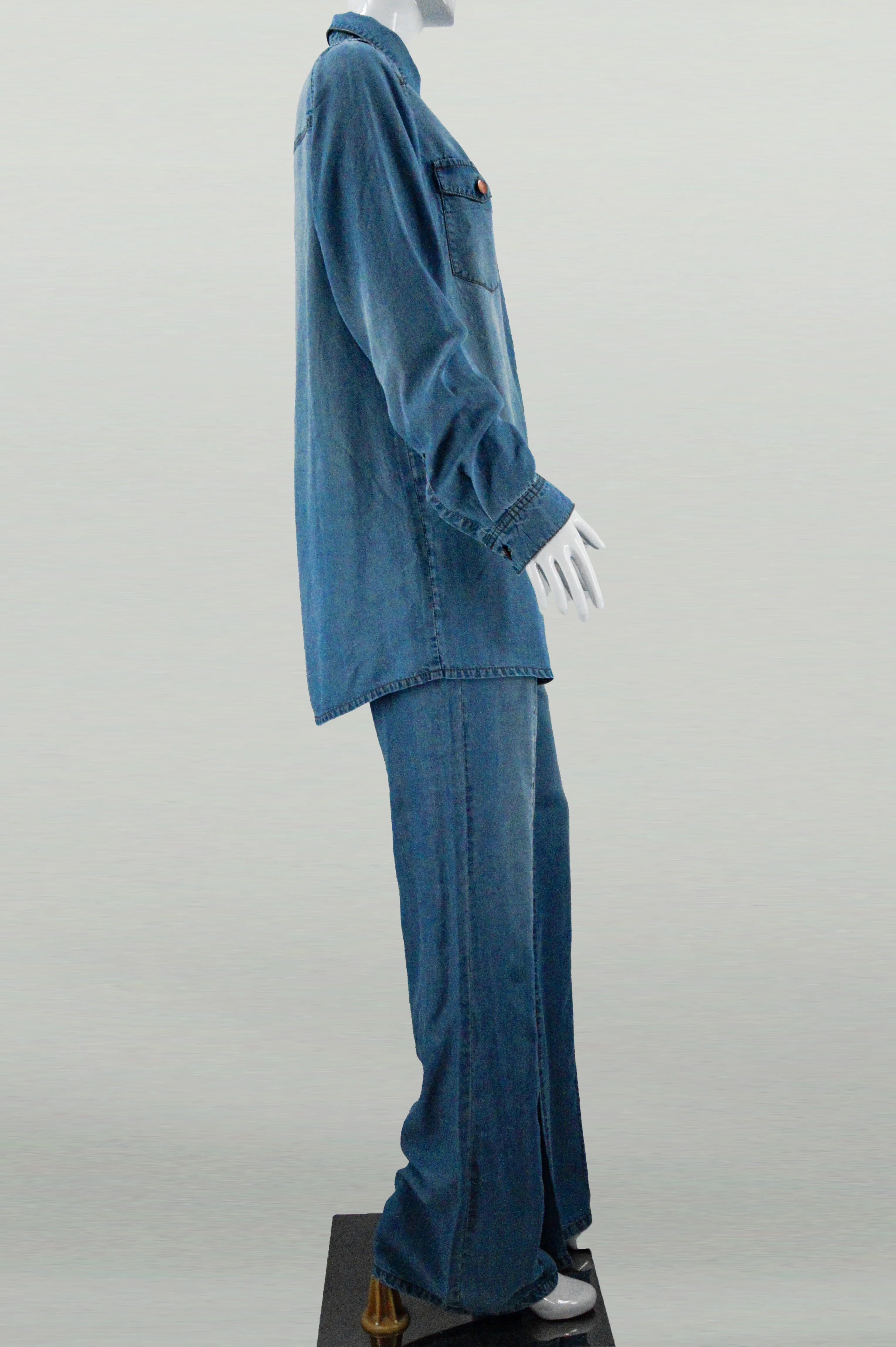 Chic Women's Suit Set with Pocket Cardigan | Notch Lapel Long Sleeve Top & Trousers | Custom Source Factory