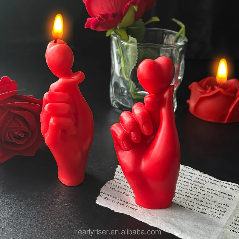 Early Riser Valentine's Day Heart-Shaped Ornaments DIY Tanabata Aromatherapy Silicone Moulds Cake Tools for Silhouette Cricut