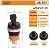 LB16NZ Aluminium anodisé noir non éclairé/2 positions
