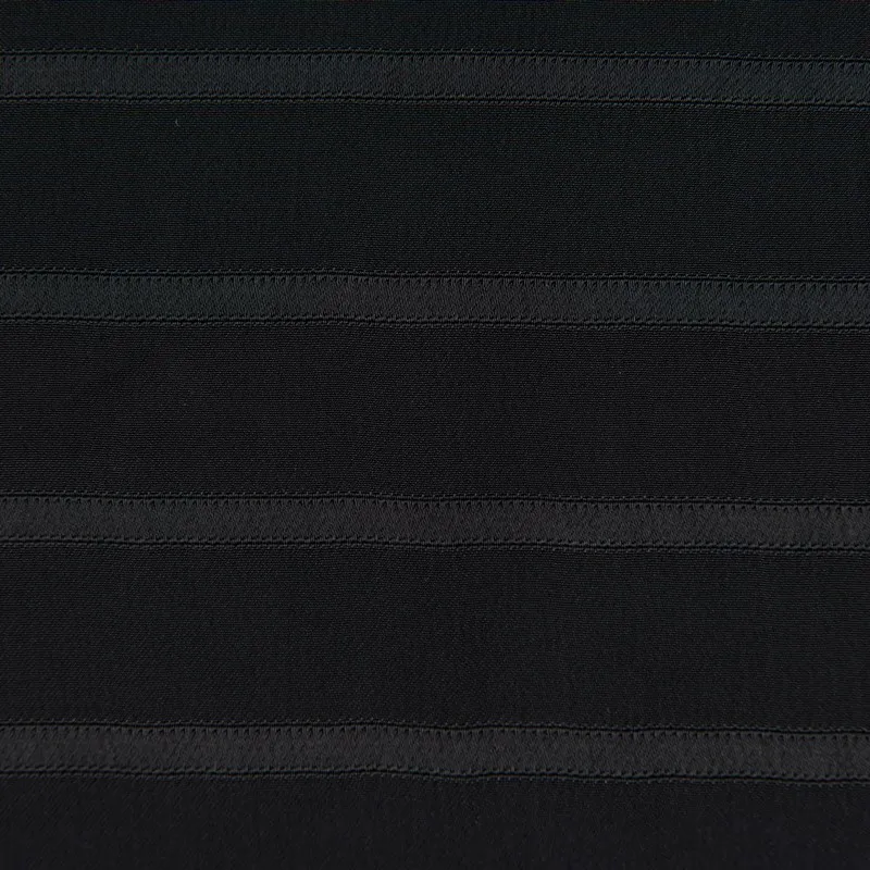 Ацетатная вискоза, черная шелковая полосатая ткань для одежды