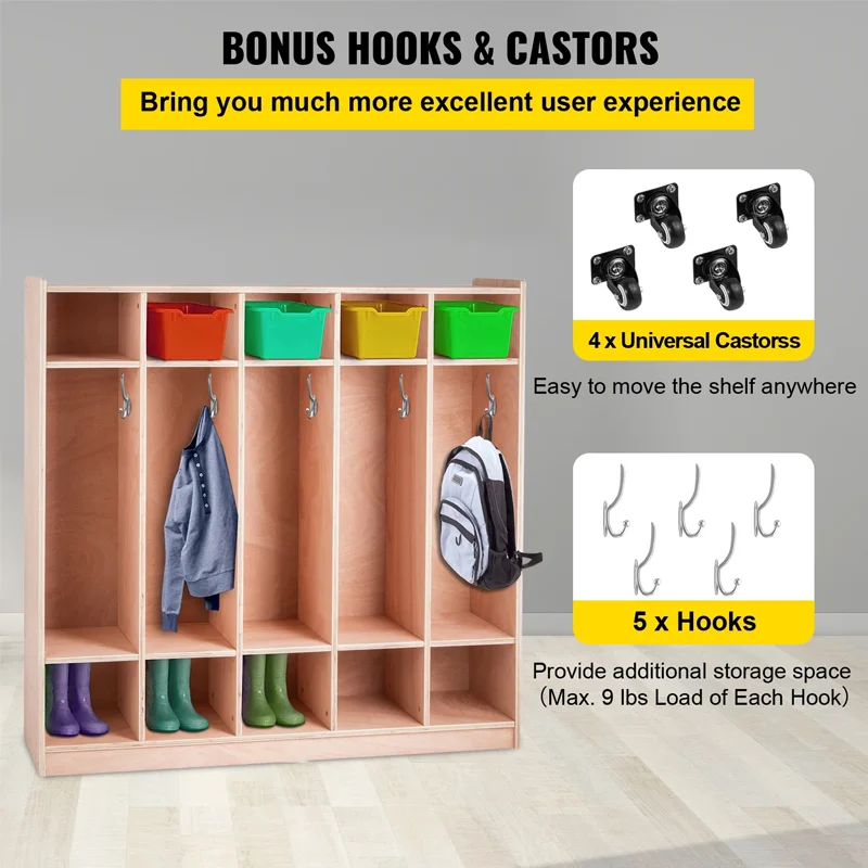 Деревянные шкафчики XIHA для детей дошкольного возраста на 8 человек с кубиками, деревянный шкаф для хранения игрушек, мебель для детского сада