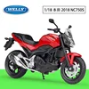 2018 ฮอนด้า NC750S สีแดง