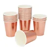 Rose gold paper cups 25