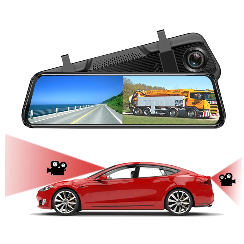 Car DVR Rearview Mirror - Dual Lens 1080P Dash Camera