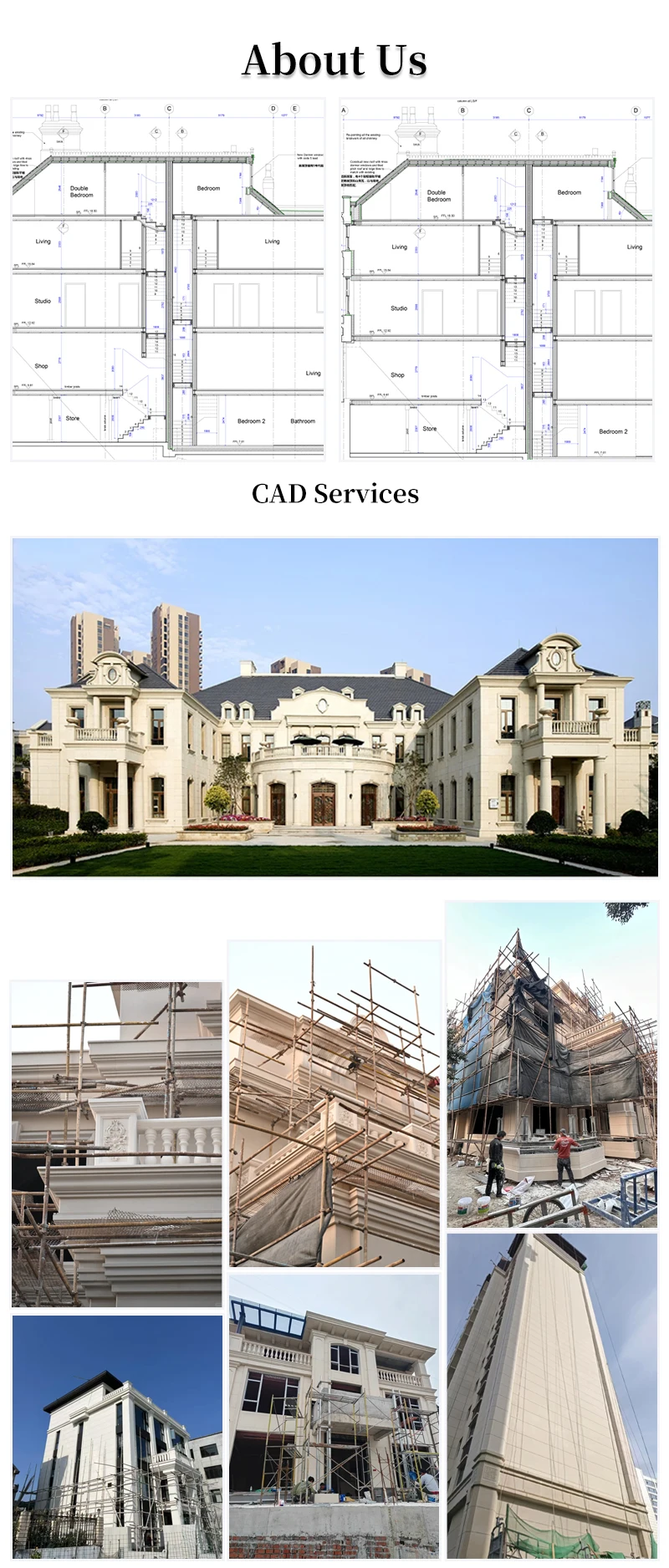 product modern villa design beige limestone slabs outdoor project exterior wall cladding material block tile tumbled surface finishining-7