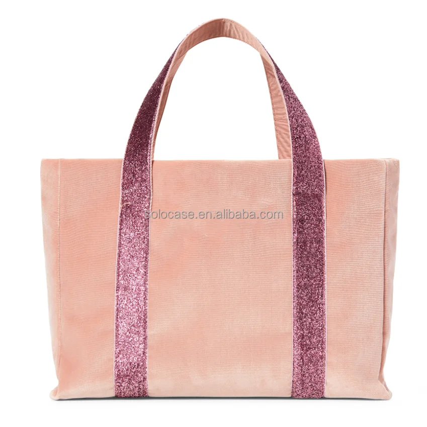 Large Soft Velvet Beach Tote Bag