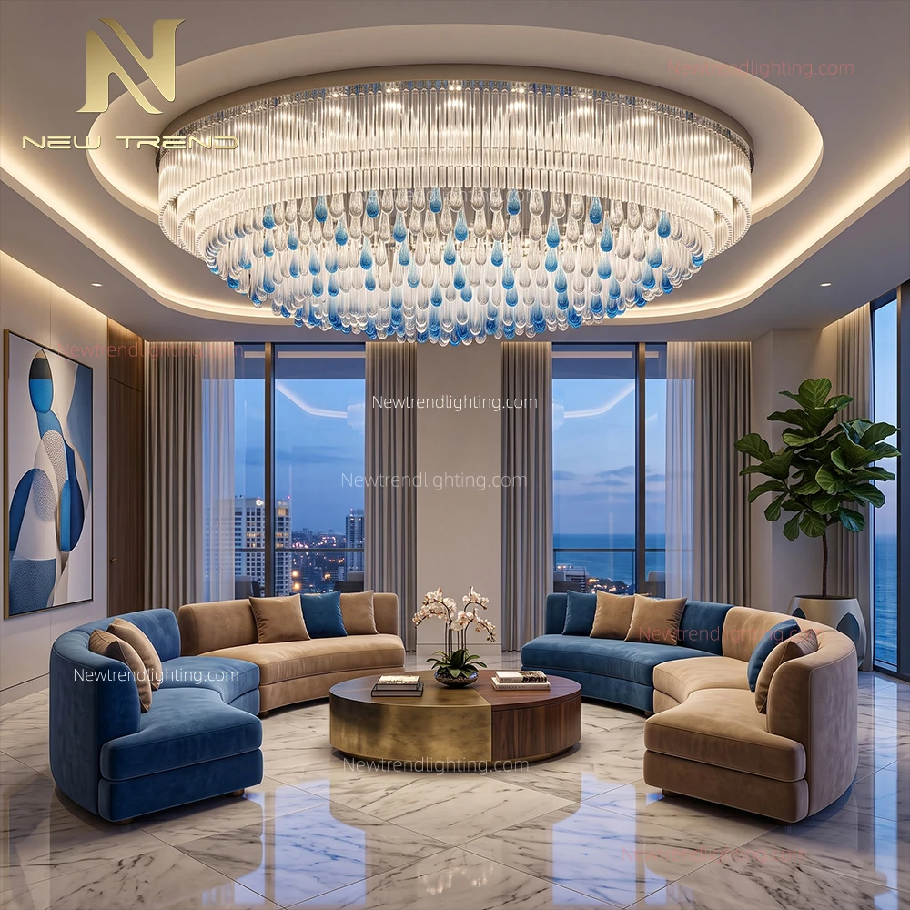 CPL-526 Bespoke Hospitality Lighting Solution – Oversized LED Ceiling Chandelier for Hotel Lobby & Grand Hall