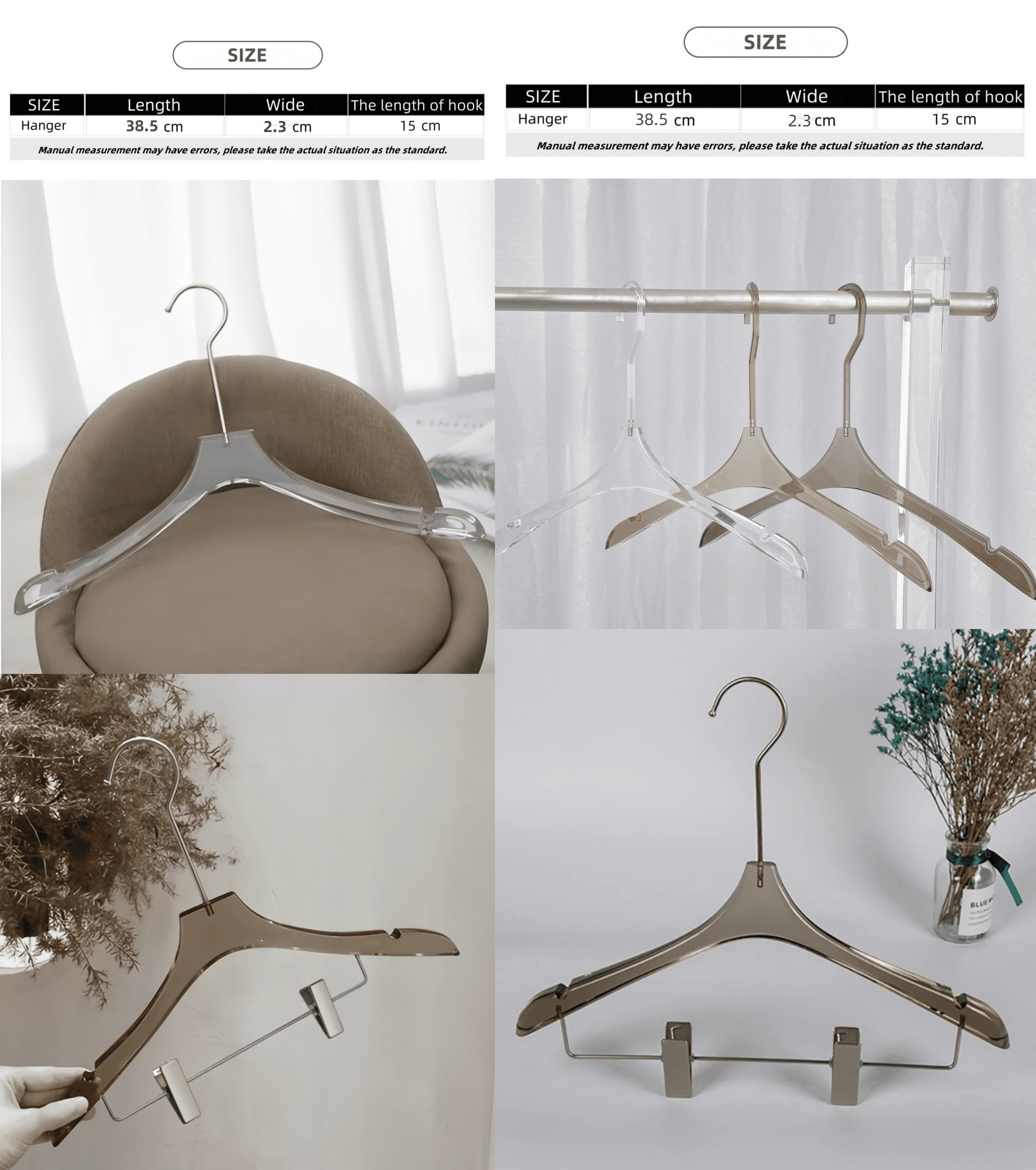 New Arrival Acrylic Hanger Collection For Mall Boutique Fashionable