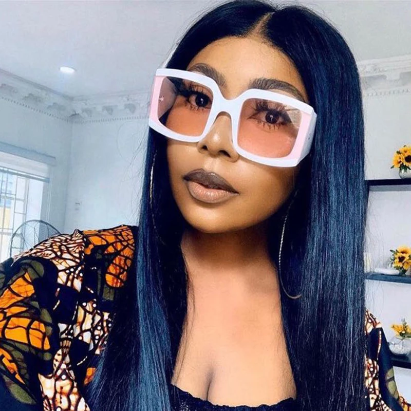 Flat Top Big Frame Designer Sunglasses Flat Top Frame Sunglasses 2025