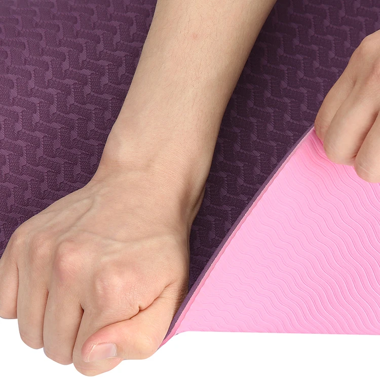 TOPKO  Exercise Anti Slip Eco Friendly Yoga Mat 4mm,5mm,6mm,8mm Thick Double Layer TPE Yoga Mat