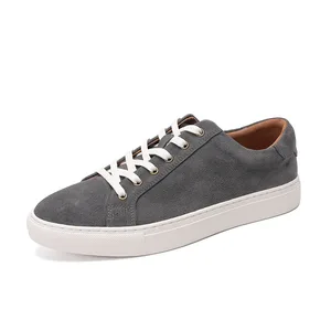Trendy Round Toe Sneakers Men 2026 Grey Black  Retro Walking Shoes