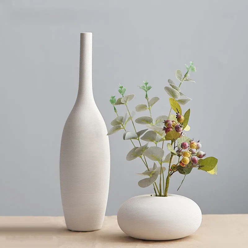 Ikebana Vase Black and White Vase Minimalist Home Decor -  UK