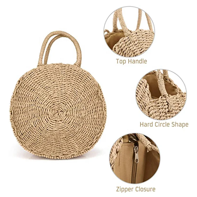 Summer Beach Embroidery Moroccan Straw Tote Bag Straw Bag Straw Beach