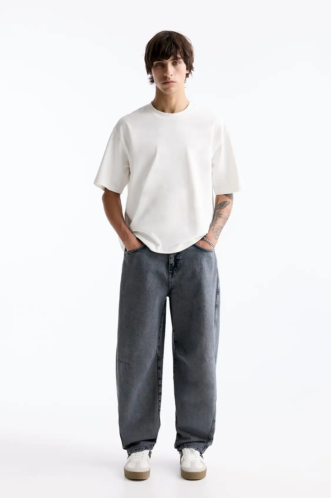 Custom Designer Street Wear Stack oversize Jeans pantaloni a