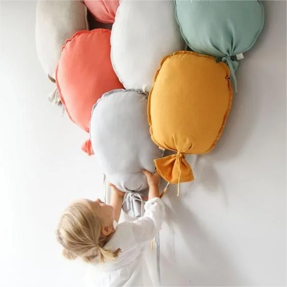 Cotton Balloon Shape Pillow Fabric Canvas Balloons for Home Party Decor Wall Hanging Balloon