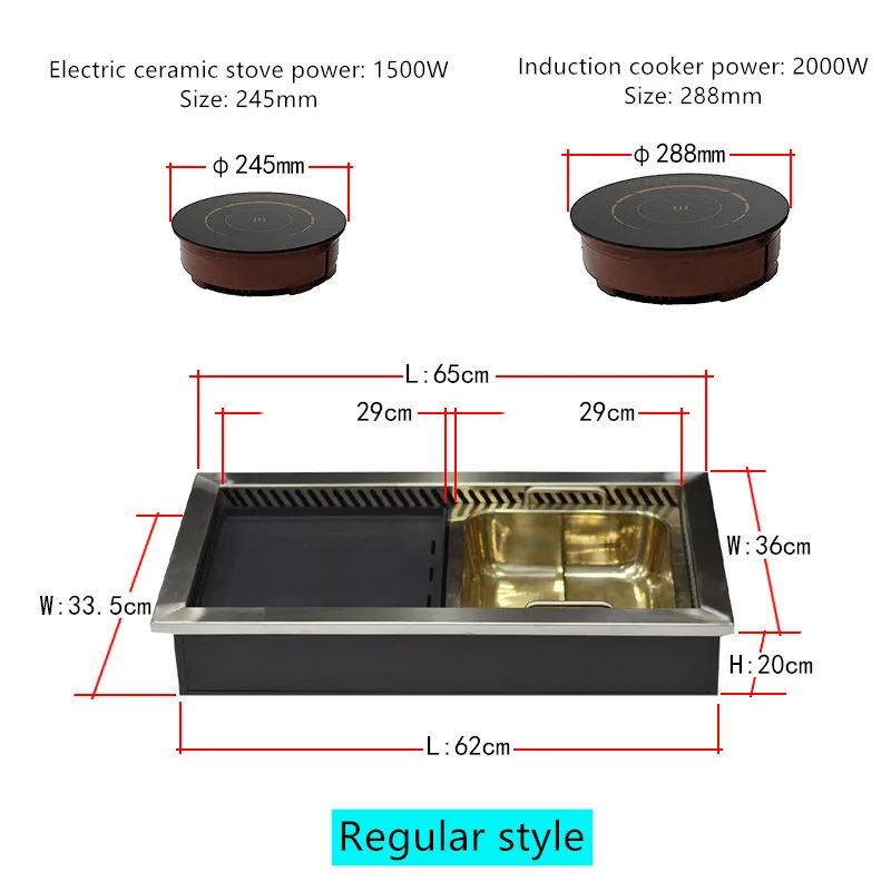 商業用しゃぶしゃぶ鍋と電気グリルレストラン & ホテル用バーベキュー