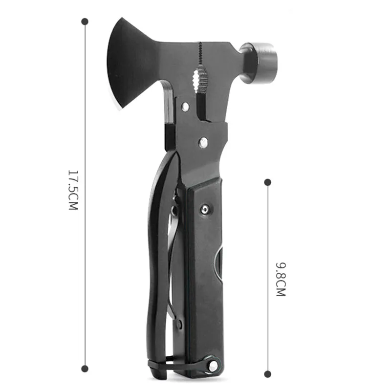 Multi-functional Outdoor Camping Portable Folding Lifesaving Emergency Tool axe Nail Hammer Car Life Window Breaker Hammer