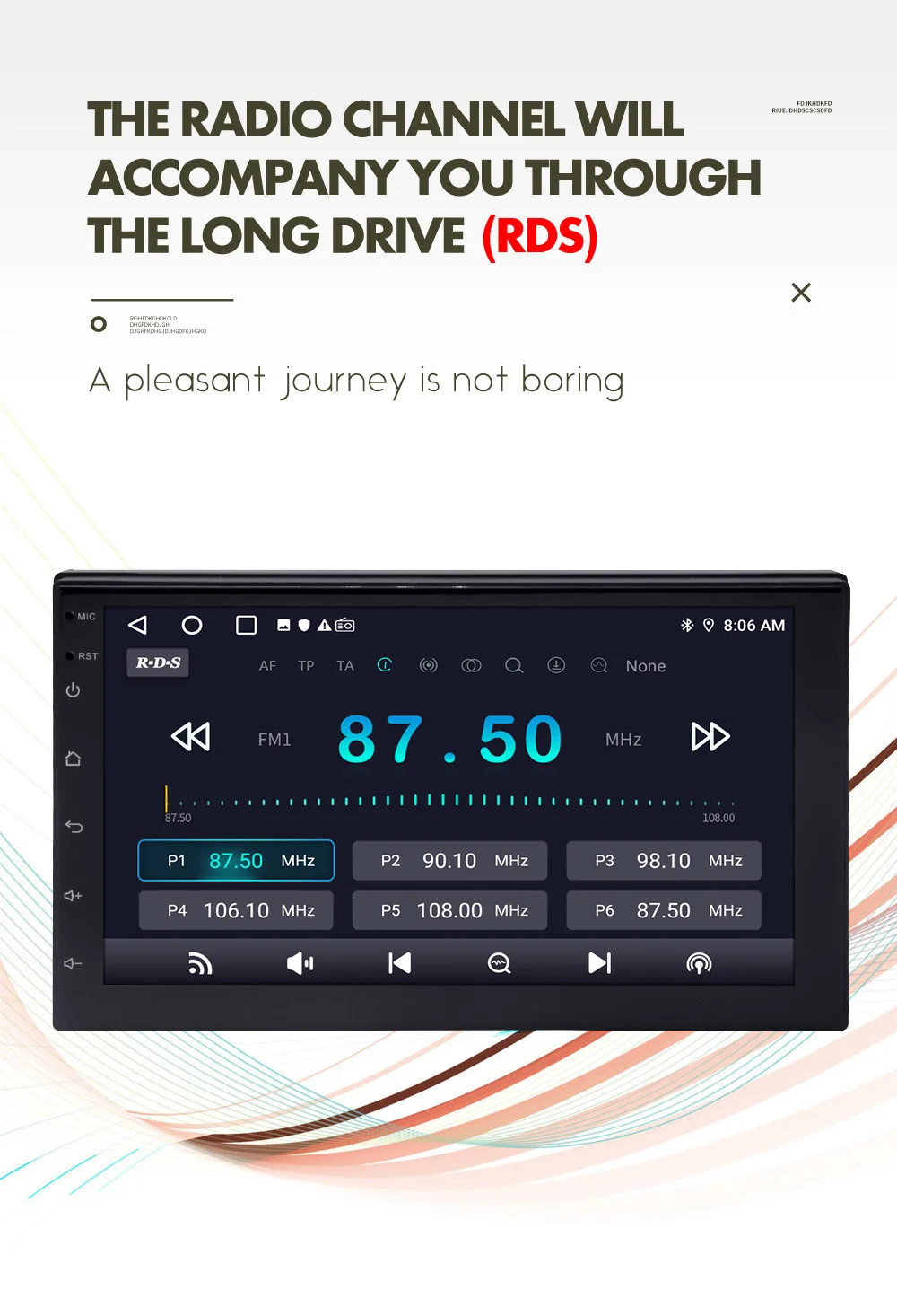 Radio Android 13 Pantalla 10,4 Pulgadas 1 DIN - Carplay GPS WiFi BT Cámara Estéreo 2G 64G