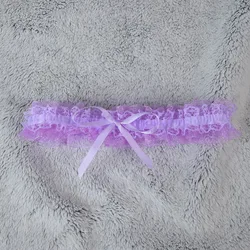 purple garter belt wedding Purple Lace HipFlask Bridal Wedding Garter main image 0