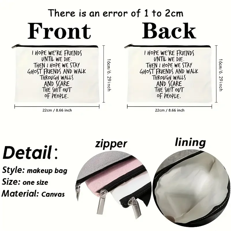 1 pc Stylish Cosmetic Bag pattern Personalized Makeup Bag Travel Toilet Storage Bag Cosmetic Pouch bachelorette party gift