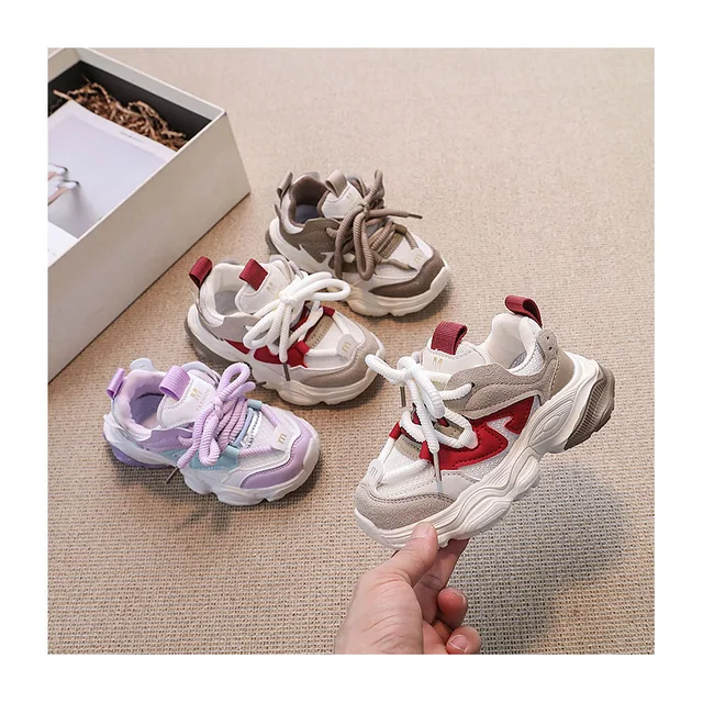 Wholesale mesh mesh surface breathable baby shoes lovely casual shoes Girls Kids Non-slip Sneakers children's School shoes