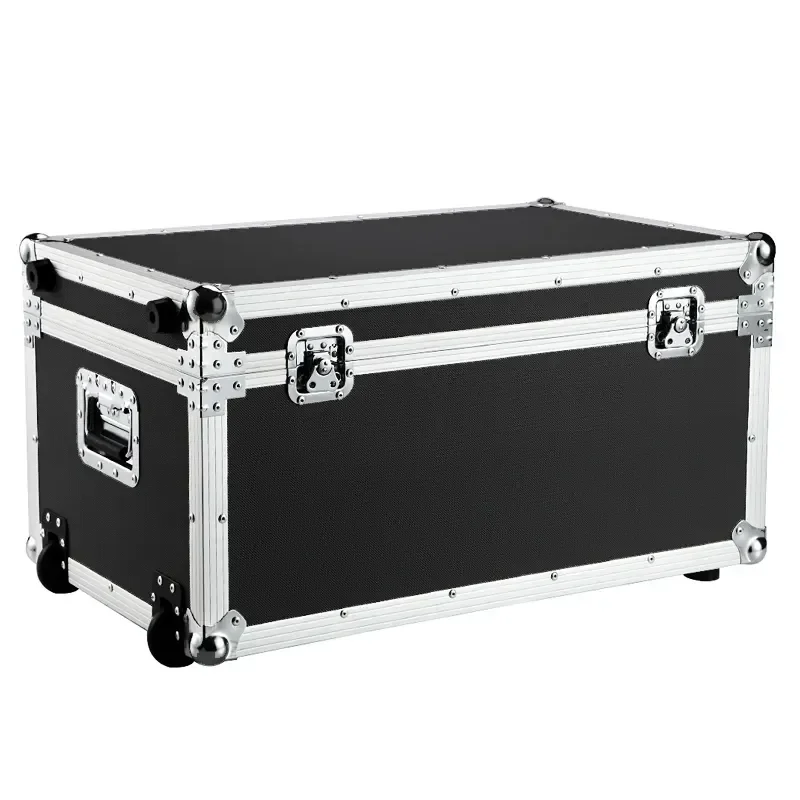 TYI Durable Metal Hardware and Poly Wood Plate Aluminum Flight Case with Trolley and Wheels for Carrying Precision Equipment supplier