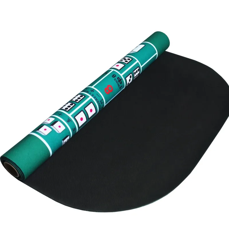 Замшевая резиновая квадратная зеленая настольная скатерть для покера, казино, Техасского холдема, 1,2*0,6 м