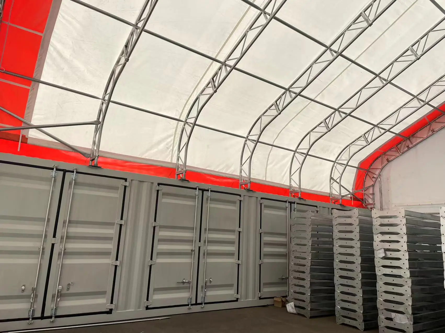 GS Fast Delivery Shipping Container Canopy Roof Storage Tent Shelter Warehouse