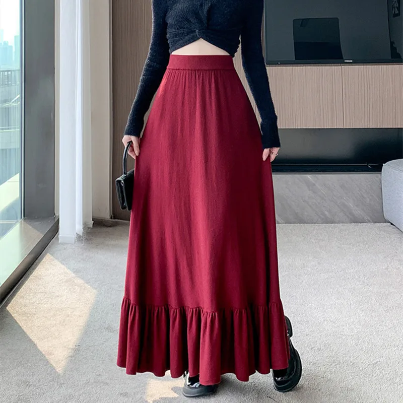 2025 Autumn New Arrival Fashion Lady High Waist Loose Long