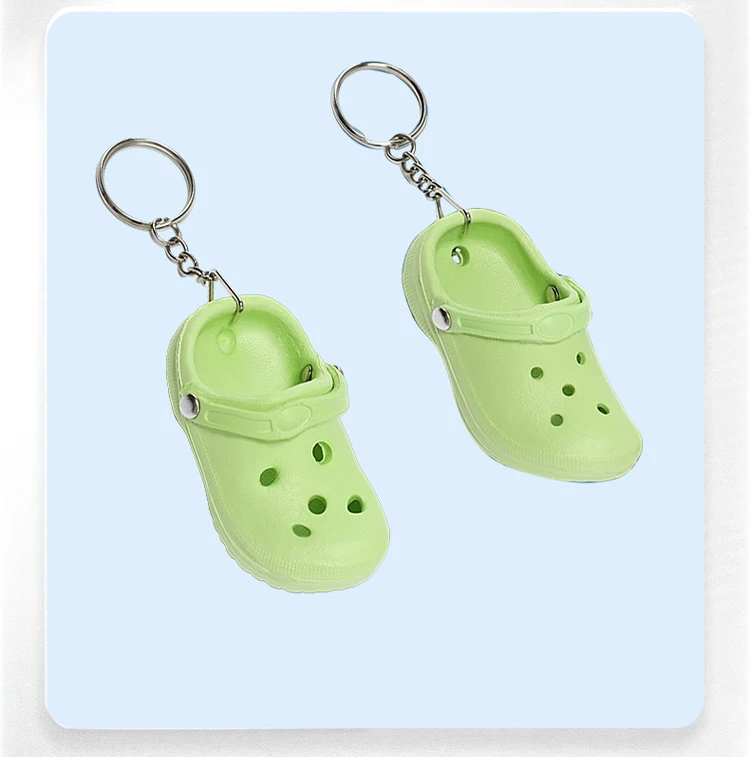 Wholesale Lovely Cute 3d Mini Eva Plastic Croc Key Chain Foam Hole 