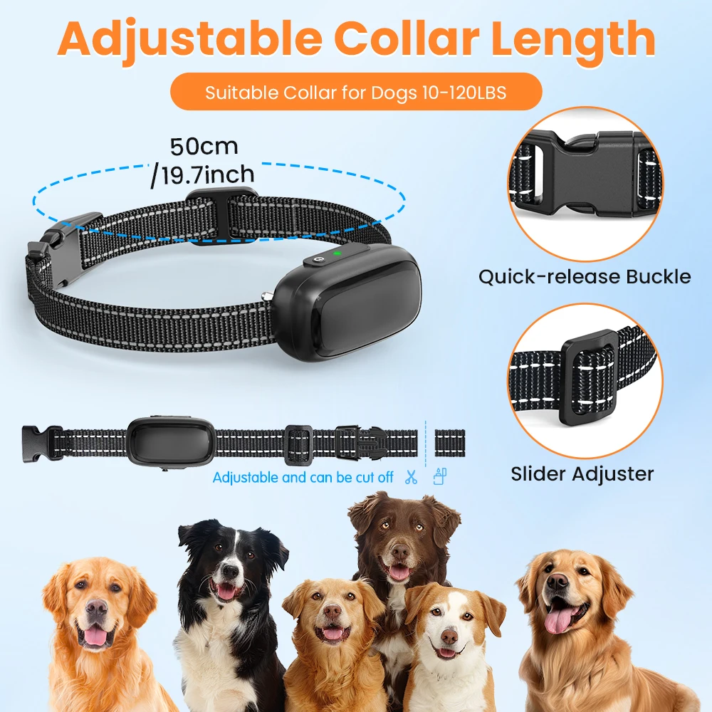 Tize 99 Stufen 4 Modi 300 Meter Hunde-Erziehungshalsband Elektronisches  E-Halsband fr Haustiere mit Sperrknopf