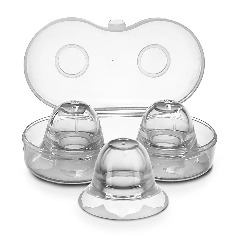 Cartoon Pattern Silicone Nipple Corrector Kit for Inverted Flat and Shy Nipple Piercing for Age Range 0-12 Months Women