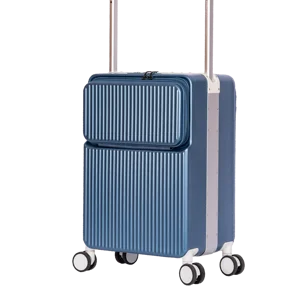 Factory New Exclusive Design Hard Shell 100% PC Koffer Travel Suitcase Front Open Luggage With Front Open Pocket
