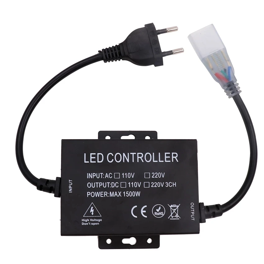 220V RF3 RF24 RF20 RF8 RF23 RF6 IR24 IR20 IR25 1500W 10mm PCB Full Touch LED RGB Control with 4Pin Connector EU Plug