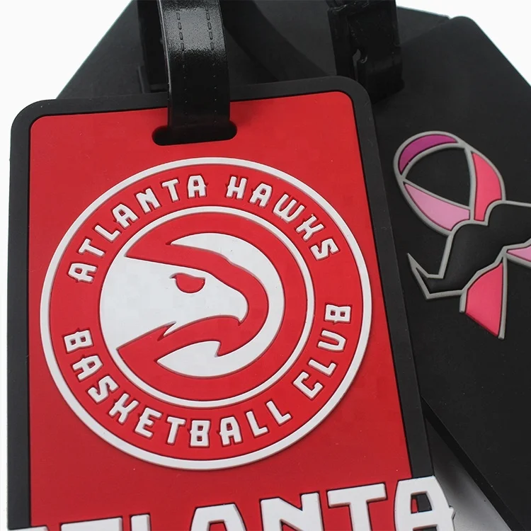 Gifts Maker Custom Embossed Brand Logo Rubber Soft PVC Luggage Tags for Travel