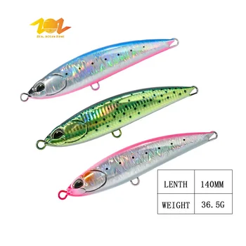ZOZ Printed ABS Material Artificial Swim Bait Topwater Pencil Lure for Saltwater Fishing Hard Bait – Popper – view 2
