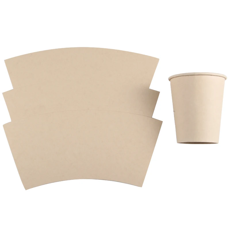 Kraft Paper Cup Fan Craft Paper Pe Waterproof Beverage Brown Wood Pulp ...
