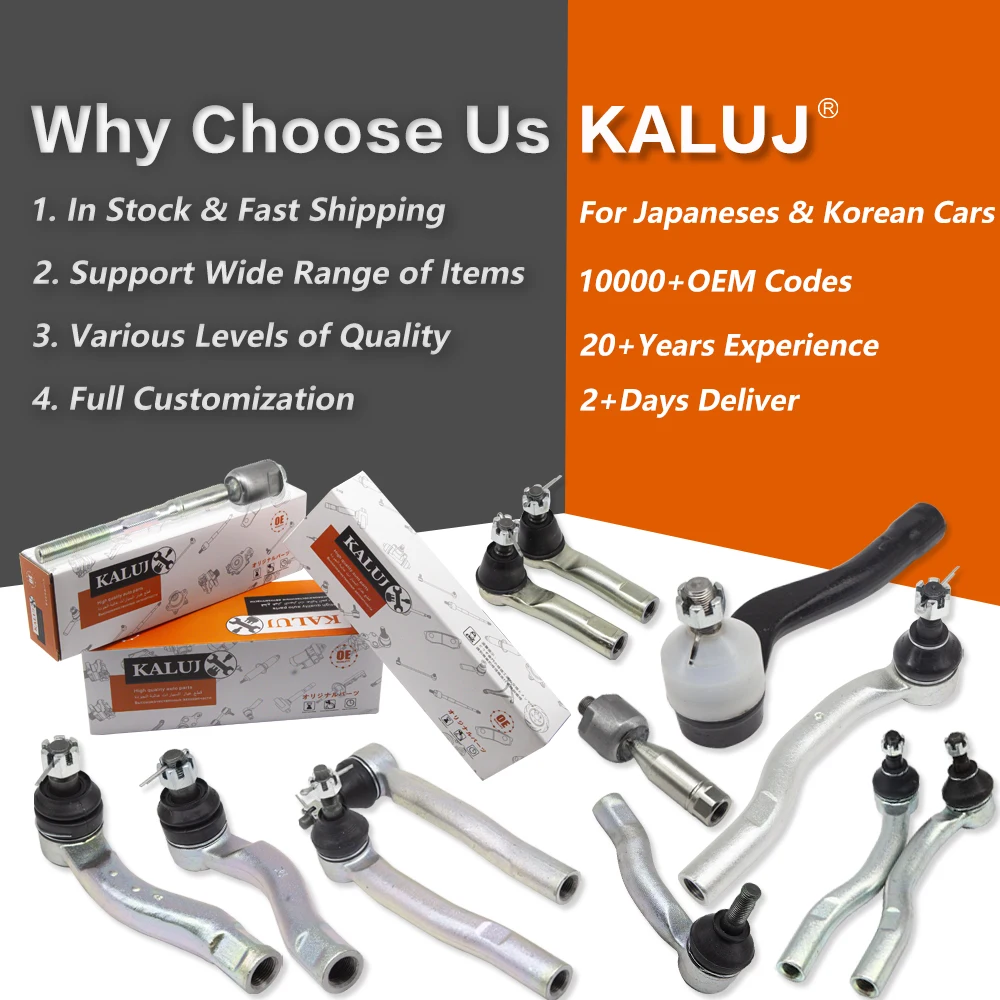 Kaluj Steering Axial Joint Tie Rod End Rack End for Toyota Honda Nissan Mazda Suzuki Mitsubishi Subaru Hyundai Kia