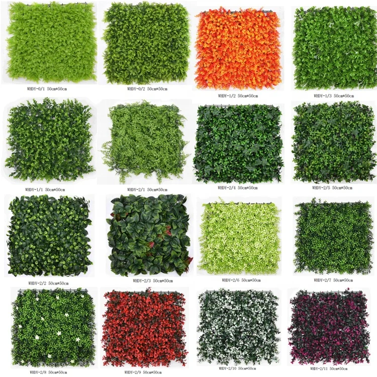 Домашний сад УФ огнестойкая искусственная трава настенная панель Декор зеленая изгородь растительная