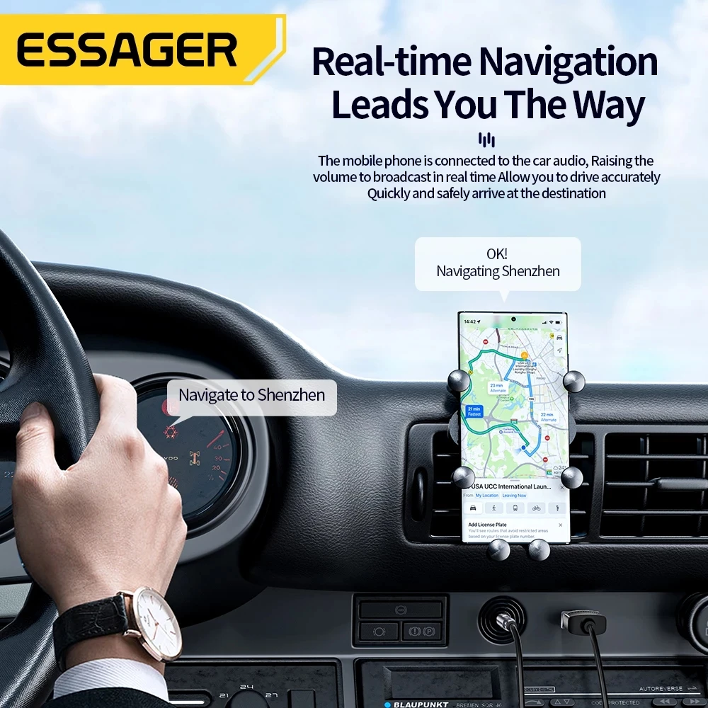 Esager USB синий зуб Aux адаптер ключ до 3 5 мм Джек аудио беспроводной автомобильный комплект громкой связи Bluetooth для автомобиля стерео приемник