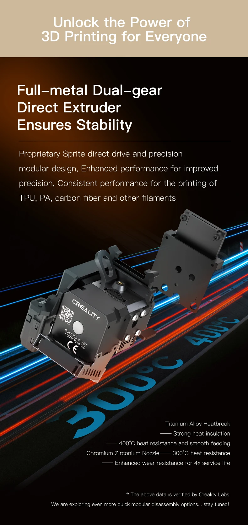 Creality CR-10 Smart PRO, AI, WIFI, Dual Extruder, PEI, HD Camera, Print Lighting, Build Volume: 300x300x400mm