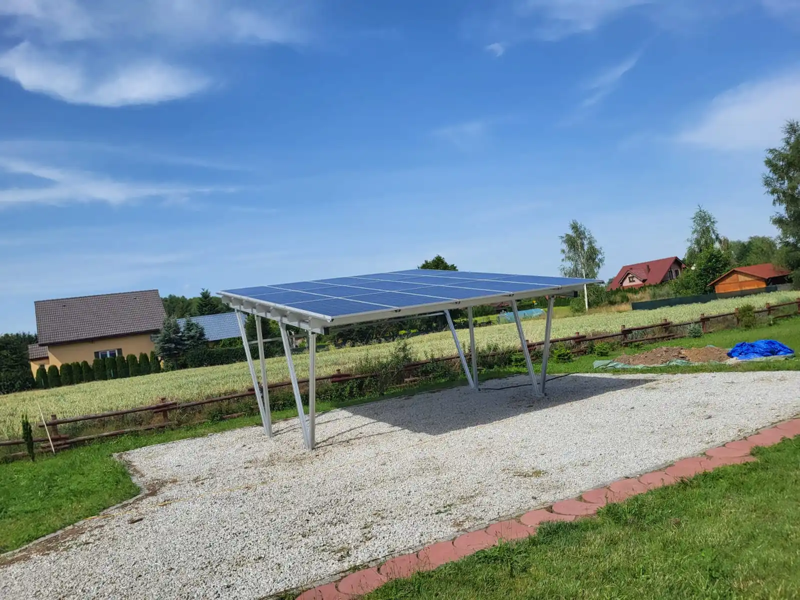Single and Double Parking Port Solar Aluminum Support Carport Solar Mounting System