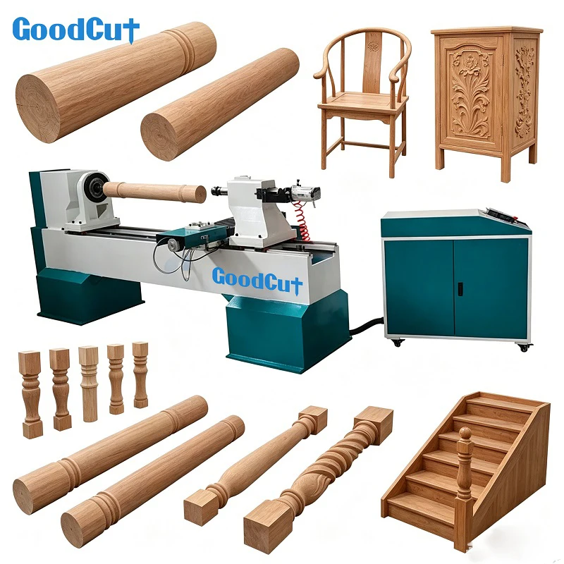 High Speed 1530 Wood Turning CNC Lathe for Various Cylindrical