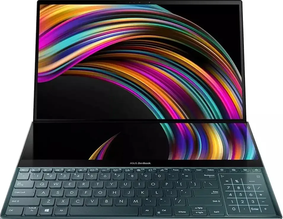 2024 A-ASUS   ZenBook Pro Duo UX581 Laptop 15.6 4K UHD NanoEdge Touch Display Intel Core i9-10980HK 64GB RAM 1TB SSD