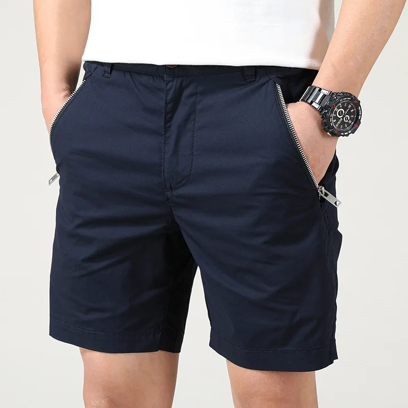 2023 Summer New Wear-Resistant Tooling Shorts Solid Color Men's Thin Loose Casual Shorts334_voghion.com