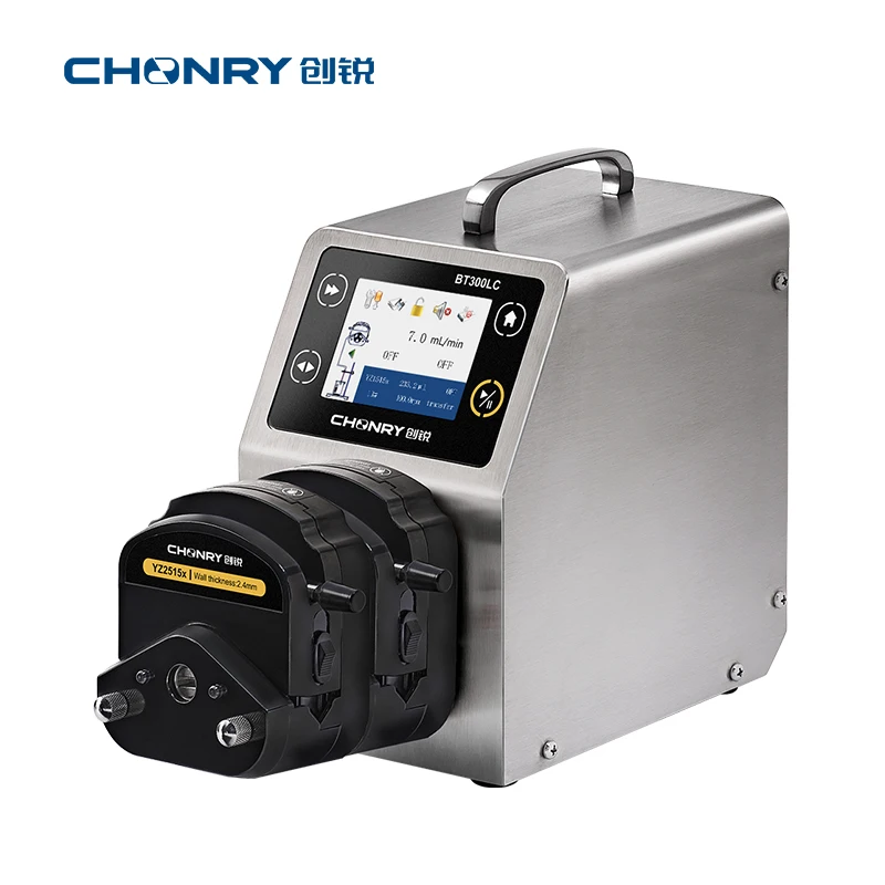 CHONRY BT300LC and Low Pressure and Ph Controller Dosing Peristaltic Pump High Flow Stainless Steel Multi Channel